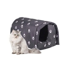 Fhiny Stray Cats Shelter, Waterproof Outdoor Cat House Foldable Warm Pet Cave...