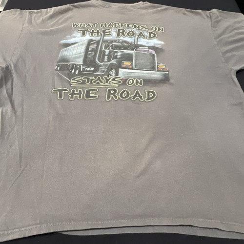 Vintage 2007 What Happen On The Road Stay On The Road , Natural Fade T Shirt