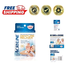 Advanced Formula Denture Reliner - Secure & Snug Fit for Upper/Lower Dentures