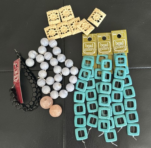 Assortment of Beads & Bone Jewelry Making New & Old