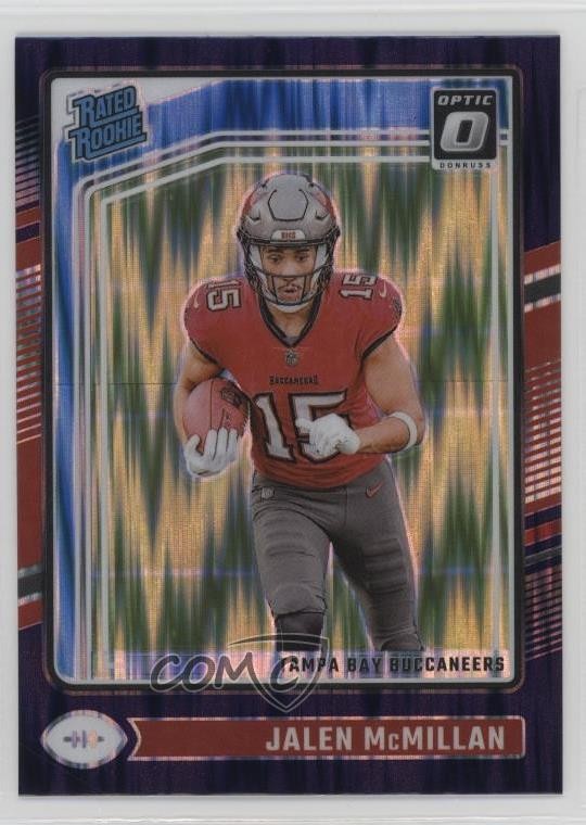 2024 Panini Donruss Optic Rated Purple Shock Prizm Jalen McMillan #239 Rookie RC