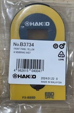 Hakko B3734 Front Panel, Yellow, with Membrane Sheet, for FX-888D Station