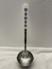 Ace Nylon Handle Blue/White Stainless Steel Ladle Utensil Made in USA Vintage