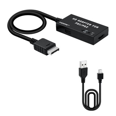 Mcbazel PS2 to HDMI Adapter for PlayStation 2 & 1, Converter Black