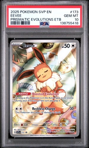 2025 POKEMON SVP EN-SV BLACK STAR PROMO #173 EEVEE PSA 10