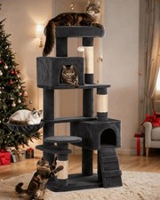 Heavy Duty 180 cm Tall Cat Trees for Large Cats,Sturdy 70.8in Maine Coon cat Tre