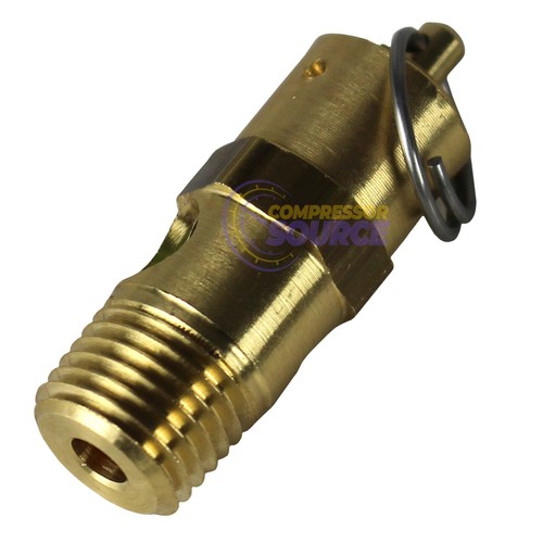 125 PSI Air Compressor Safety Relief Pop Off Valve Solid Brass 1/4" Male NPT USA - Picture 7 of 8