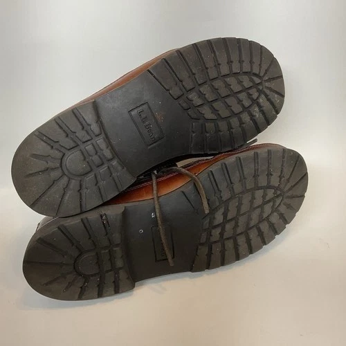 L.L. Bean Allagash Bison Brown Leather Moc Toe Chukka Boots Men Size 10.5EE Wide - Image 3 of 4