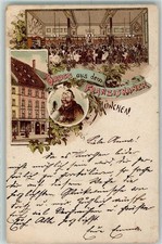 13238338 - 8000 Muenchen Franziskaner Bierkrug Lithographie Muenchen Stadtkreis