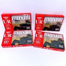 Maxell UR 60 Normal Bias Audio Cassette Tapes - 4 Pack - New Sealed