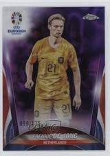 2024 Topps Chrome UEFA Euro Purple Lava Refractor 98/175 Frenkie de Jong #19 1u6