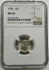 1950 Roosevelt Dime 10c NGC MS65 Mint State Uncirculated
