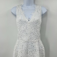 ASTR Preppy Cottage Floral Lace Midi Dress Women XL Coastal Chic Event Occassion