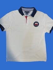 Vintage Tommy Hilfiger Polo Shirt Mens XL Large Logo White Blue Red Y2K Preppy