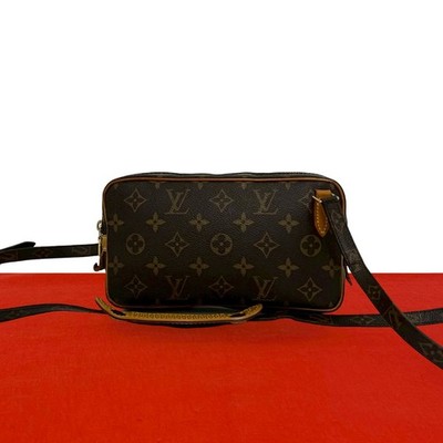 LOUIS VUITTON Pochette Marly Bandriere Monogram Schultertasche Leder PVC Bro...