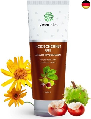 GREEN IDEA - Krampfadern Creme Venen - Rosskastanien Salbe Gel - Beincreme mit