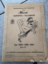 Hassis Bedienungs- und Ersatzteilliste  f.Kartoffelvollernter KRS-KRB-KRU 