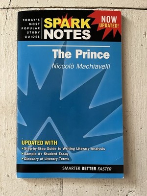 THE PRINCE, NICCOLO MACHIAVELLI - SPARKNOTES UPDATED  *** BRAND NEW ***