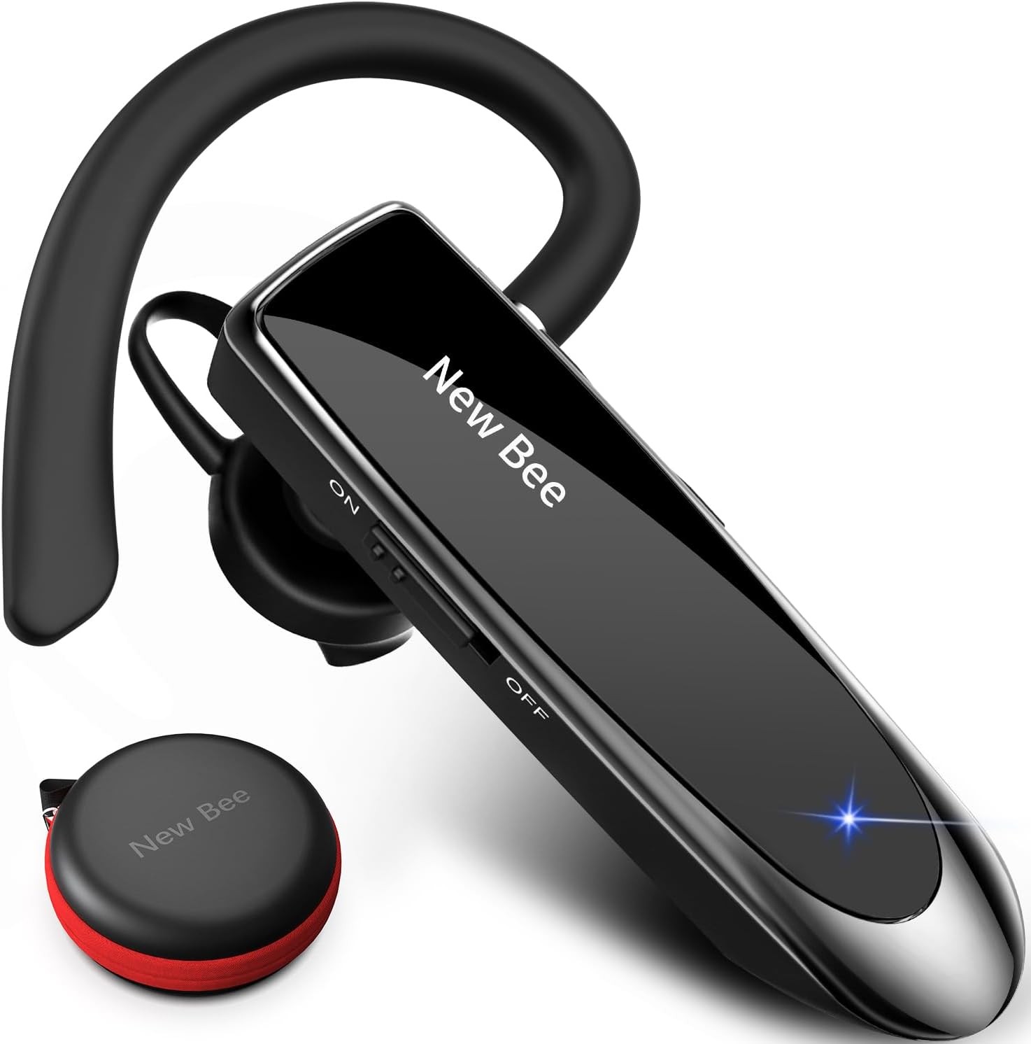 New bee Handsfree Bluetooth Earpiece, Wireless Bluetooth Headset with Microphon