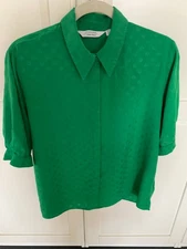 & OTHER STORIES SHORT SLEEVE BLOUSE, STOCKHOLM ATELIER LINE, VISCOSE, SIZE:12US