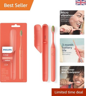 Philips One by Sonicare Tragbare Elektrische Zahnbürste in Miami Coral - Kompakt...