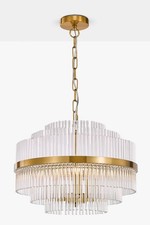 John Lewis Shimminista 3 Tiered Chandelier Pendant Ceiling Light Brushed Brass