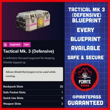 🎮 ARC RAIDERS -  TACTICAL MK 3 DEFENSIVE  BLUEPRINT - ALL PLATFORMS