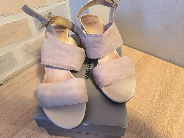 Women Vagabond Heels Beige Suede 40