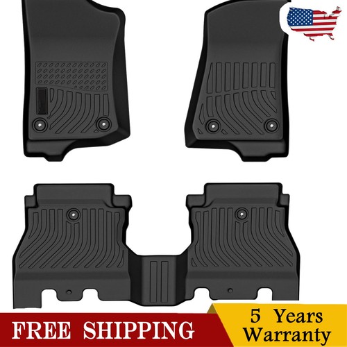 3PCS Car Floor Mats FOR Jeep Wrangler JL 4-Door 2018-2024 All-Weather Protection