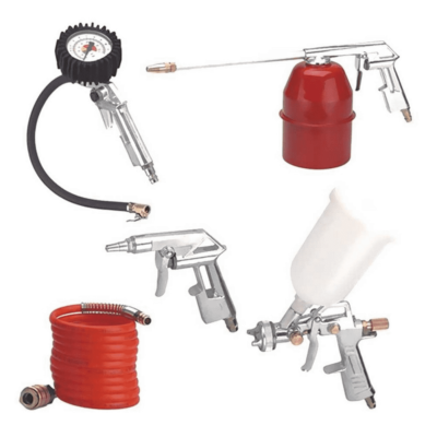 Set Aria Compressa Set Accessori Aria Compressa NTG 5 Pezzi | Pistola Spray, Gonfiaggio E Pulizia Ntg Kit 5 Pezzi Compressore - Foto 5