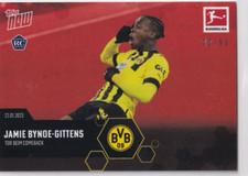 Topps Now 2022 Bundesliga #106 Jamie Bynoe-Gittens Rookie Card RC Red 42/99. rookie card picture