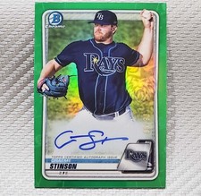 Graeme Stinson SP Auto /99📈2020 Bowman Chrome Prospect Green Refractor #CPA-GST