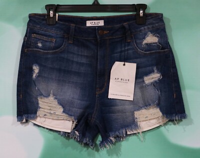 AP Blue By Aphrodite Size 1X Women's Blue Love & Care Jean Shorts