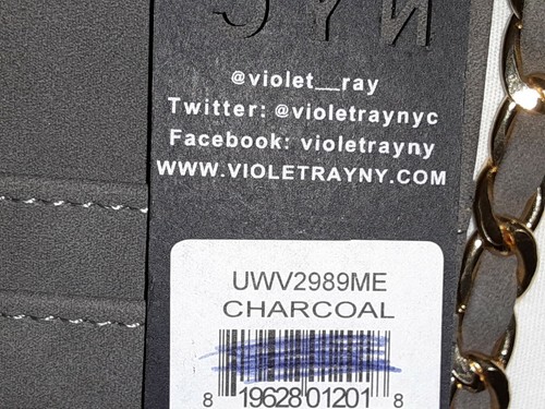 Violet Ray With Love From NYC, Gray, Small Crossbody Bag - Picture 12 of 17