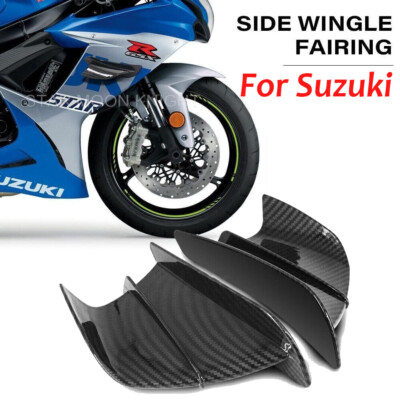 Side Aerodynamic Wing Winglets Side Fairing Spoilers For Suzuki