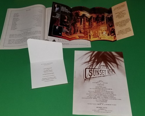 POSTER GIOCO ORIGINALE 1993 SUNSET BLVD GLENN CLOSE / CAST FIRMATO, INVITO VIP ++++ - Foto 8 di 24