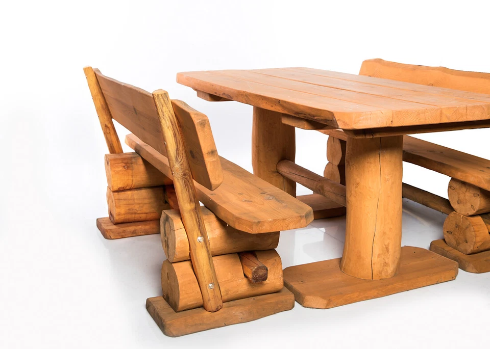 Gartengarnitur Massivholzmöbel Sitzgruppe bis zu 8 Personen inkl. Sitzauflagen - Bild 2 von 4