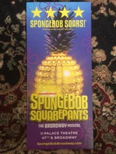 Spongebob  Squarepants ad/flyer Broadway NYC  musical 3/2018