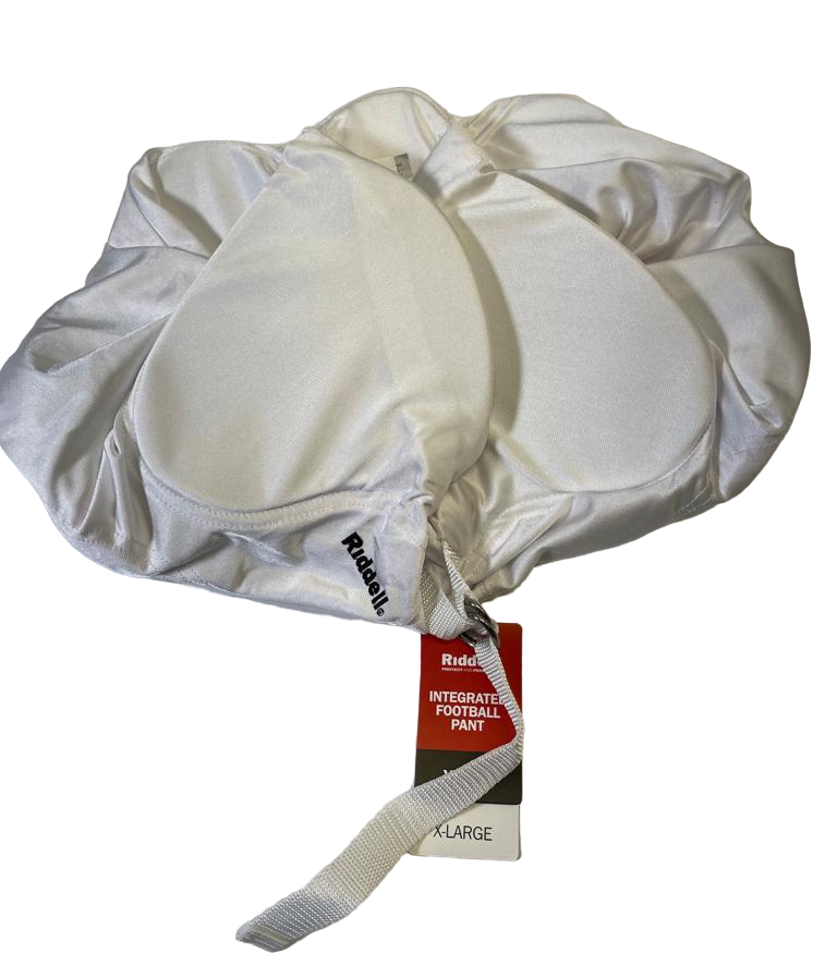 Riddell Youth Boys Integrated Football Pants 7 Pads and Belt White XS