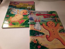 Lot of 2 Landoll's Paint w/Water Fairy Tales Gingerbread Boy Ugly Duck 1996 NEW