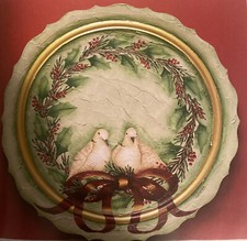 Tole Painting Pattern Packet:  A Christmas for Two Wreath Plate by Lynne Andrews