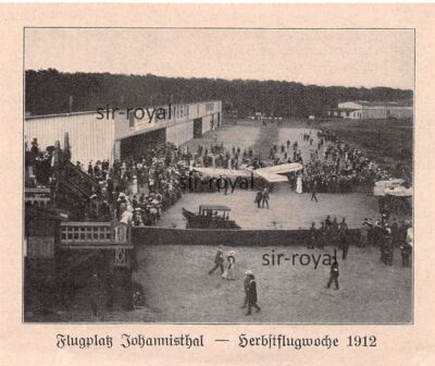 Flugplatz Johannistal - Herbstflugwoche 1912 - Luftfahrt - 1913 ~10x8cm