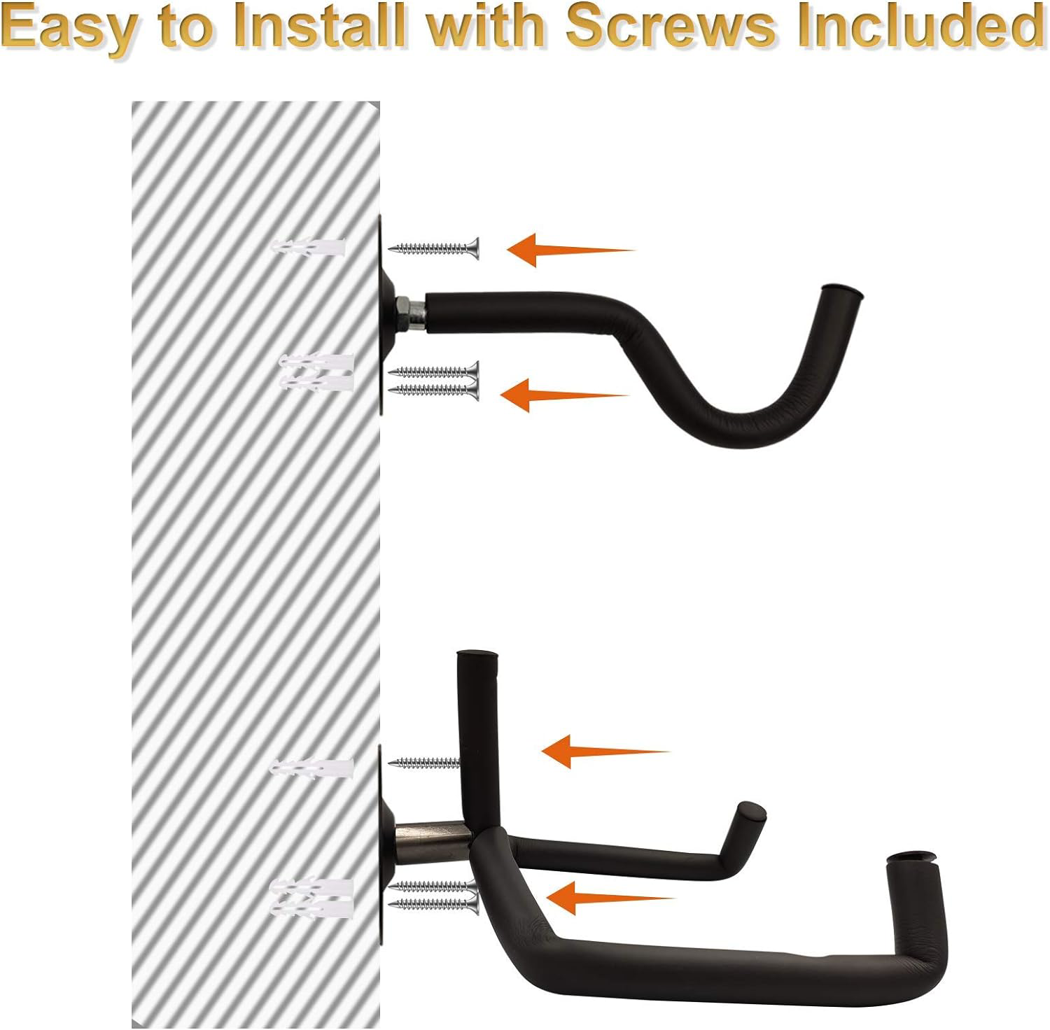 Guitar Wall Mount Horizontal Hanger, Acoustic Electric Classical Guitar