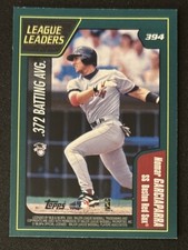 2001 Topps League Leaders Todd Helton Nomar Garciaparra Foil Card #394 VG O/C