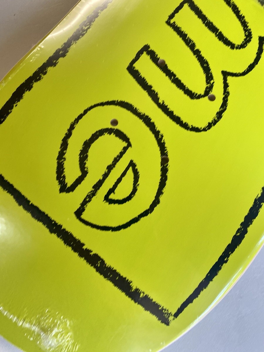 SUPREME KAWS Chalk Logo Skateboard Deck Bright YELLOW SS21