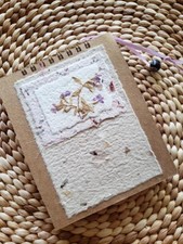 NEW, UNIQUE JOURNAL Diary Sketch Book / Natural Flower / Handmade by FL Artist