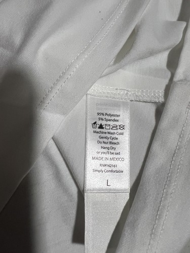 Lularoe L Liv Ringer Shirt Large “Weekender”white #17 - Picture 3 of 3