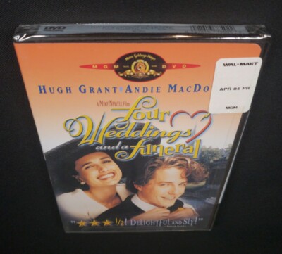 Four Weddings and a Funeral (DVD) Hugh Grant 1993 romantic comedy movie NEW