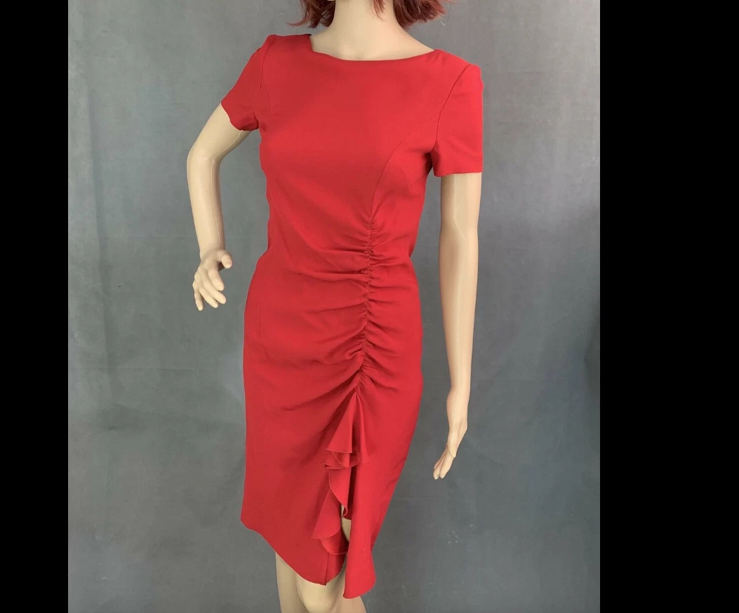 MOSCHINO ABITO ROSSO MANICA CORTA ECONOMICO E CHIC TAGLIA 8 (veste come un 6)