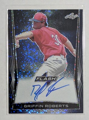 2018 Leaf Flash Griffin Roberts Blue Auto /50 #BA-GR2 St. Louis Cardinals
